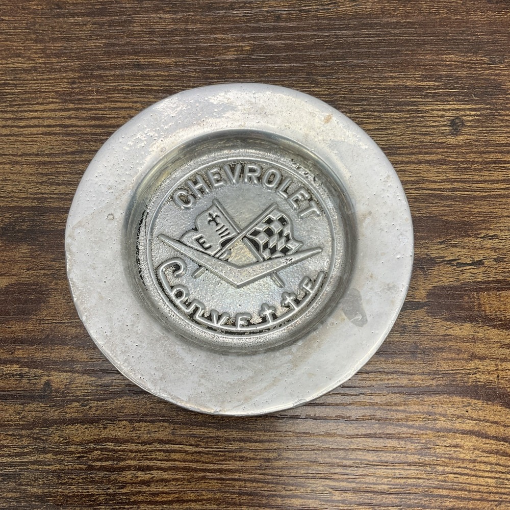 Vintage Corvette Wilton Pewter Plate Trinket Dish 4.25"